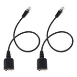 2 Unidades Rj9 Para De Ouvido De 3,5 Mm Adaptador