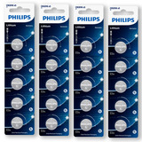 20 Baterias Pilha Cr2016 3v Philips Cr2016p5b/59 Moeda 4 Cartelas