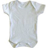 20 Body Para Bebê Para Sublimação Ribana 100% Poliester Branco Kit Body Bebe Infantil Liso Estampar Manga Curta 