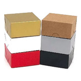 20 Caixas Para Doces 8x8x4cm Acomoda 4 Doces Variados Cor Preta