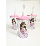 20 Copos Com Tampa E Canudo 400ml Personalizados