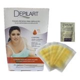 20 Folhas Prontas P/ Depilação Corporal Mel + Óleo Removedor
