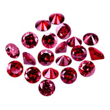20 Graciosos Rubis Pedra Preciosa + 3 De Brinde, 2mm, 0.95ct