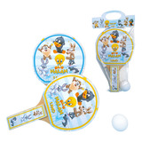 20 Kits Raquete Ping Pong Personalizada Baby Looney Tunes
