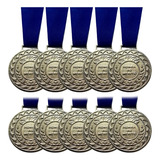 20 Medalhas Esportivas Comemorativas Kit Ouro Prata Bronze