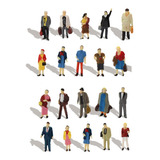 20 Miniaturas Pessoas Escala Ho 1/87 Maquete Figuras 1:87