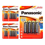 20 Pilhas Alcalinas Aa Panasonic (5 Cartelas)