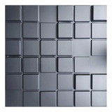 20 Placas Em Auto Relevo 3d Pvc Preto 50x50 Painel De Tv