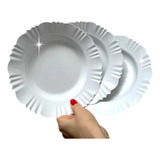 20 Prato Plástico Merenda Refeição Lanche Infantil Escolar