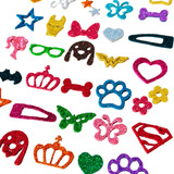 200 Adesivos Pet Piercings Lacinhos Eva Com Glitter Para Pet