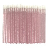 200 Pincel/aplicador Descartável De Batom Gloss Cor Rosa