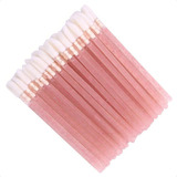 200 Pincel/aplicador Descartável De Batom Gloss Cor Rosa