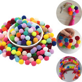 200 Pompom 10mm Bolinha Para Artesanato Feltro Colorido