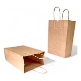 200 Sacolas Kraft Pequena Delivery Lanches 18x22x9 