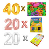 20cx Mini Giz De Cera + 20cx Massinha + 40 Forminhas Modelar
