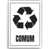 24 Etiquetas Adesivas Lixo Comum 19x13cm Á Prova De Àgua