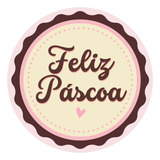 240 Adesivos Decorativos Feliz Páscoa Para Embalagens 4x4cm
