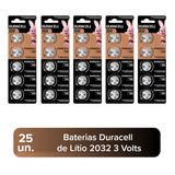 25 Baterias Pilhas Cr2032 Moeda Redonda P/controles Chaves
