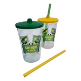 25 Copos Com Tampa E Canudo 300ml Personalizados 