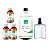 2essências Perfume Importado100ml+1base 900ml+fixador+frasco