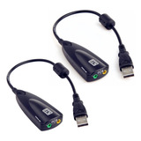 2pcs 5hv2 7.1 Channel Sound Card Usb Audio Micro Adapter
