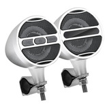 2pcs Fm Mp3 Rádio Amplificador Estéreo Alto-falante Prata