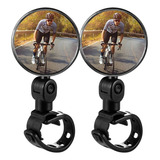 2un Espelho Retrovisor Bicicleta Bike Convexo 360º Giratório Cor Preto