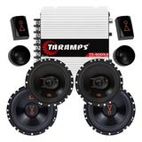 2vias Jbl+ Par Alto Falantes Jbl 6 Triaxial + Módulo Taramps Cor Preto