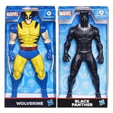2x Bonecos Wolverine E Pantera Negra 25cm - Hasbro #enviahj