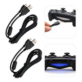 2x Cabo Usb Manete Para Ps4 Carregamento Recarregar Controle