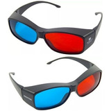 2x Óculos 3d Ultra Resistente Ótima Qualidade Red Cyan