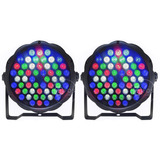 2x Refletor Par Led 54x3w Rgbw Slim Dmx Profissional Festas 110v/220v