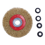 2x Roda De Arame Para Bench Grinder Polish + Reducers Adapto