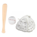 3 Bastões De Beisebol Chaveiro Acessório Softball Branco