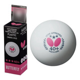 3 Bolas Butterfly 40+ Plástico 3 Estrelas Tênis De Mesa Cor Branco