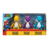 3 Bonecos Yoshi De 11cm De 3 Cores - Super Mario