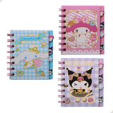 3 Caderno Pequeno Turma Hello Kitty Folhas Lisas Decoradas 