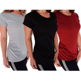 3 Camiseta Feminina Blusa Academia Exercício Promoção Frete