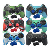 3 Capa Case Silicone Controle Ps3 + 6 Grips - Playstation 3