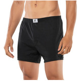 3 Cueca Samba Canção Masculino Algodão Preta Com Abertura