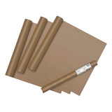 3 Folha Manta Teflon P/ Sublimação 40 X 40 X 0,11 Grossa S/ades Cor Marrom-claro Mecolour