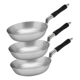 3 Frigideira Abc Hotel 30 Aluminio Profissional Baquelite
