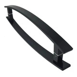 3 Peças Puxador Curvo Inox Preto Porta Madeira Vidro 40cm