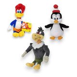 3 Pelúcias Paulina Zeca Picolino Ty Beanie Babies Pica Pau