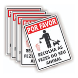 3 Placas Recolha Fezes Cocô Animal Cachorro 20x15cm Alumínio