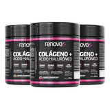 3 Potes Colágeno Renova Be Sabor Cranberry