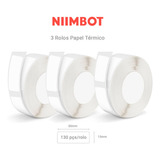 3 Rolos Papel Etiqueta Niimbot 50x15mm (390un) D110 D101 D11