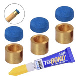 3 Solas De Couro Sinuca 3 Virolas Metal Bilhar Cola Tekbond