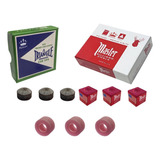 3 Solas Triangle + 3 Virolas Polímero + 3 Master Vermelho Cor Marrom
