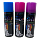 3 Tintas Spray Pet Carnaval Pintar Cães Cachorro - Pet Color